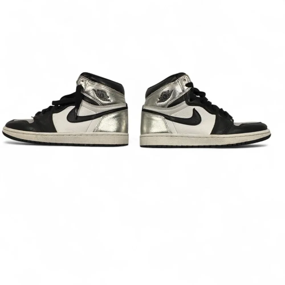 Jordan Women's Black and Silver Trainers